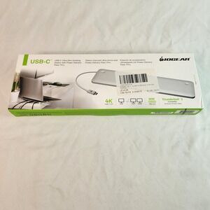 Iogear USB-C Ultra-Slim Docking Station with Power Delivery Pass Thru-GUD3C02